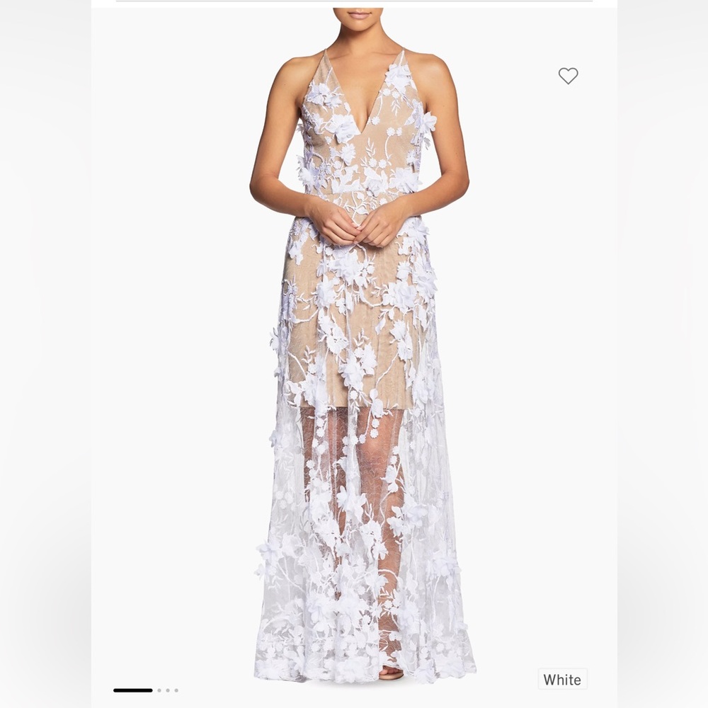 Dress the Population Sidney Sheer Lace gown